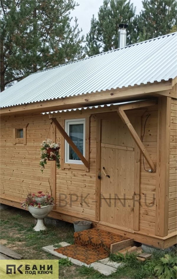 Баня каркасная 3х4 К002