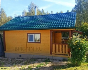 Каркасная баня 3х6 с террасой К033